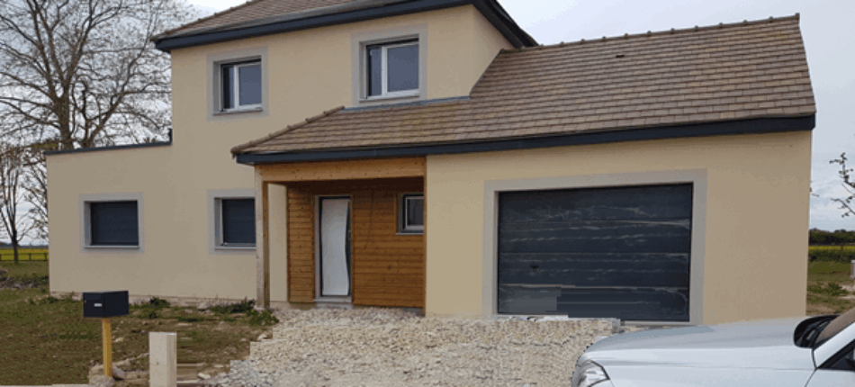 Construction d’une maison ossature bois Natilia  à Sonchamp 