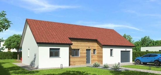 Plan de maison Surface terrain 102 m2 - 5 pièces - 4  chambres -  avec garage 