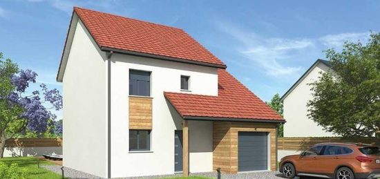 Plan de maison Surface terrain 96 m2 - 5 pièces - 4  chambres -  avec garage 