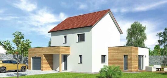 Plan de maison Surface terrain 118 m2 - 4 pièces - 3  chambres -  avec garage 