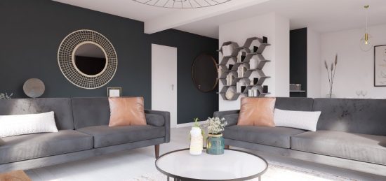 Plan de maison Surface terrain 88 m2 - 4 pièces - 3  chambres -  avec garage 