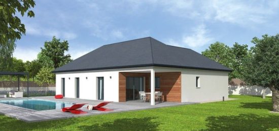 Plan de maison Surface terrain 88 m2 - 4 pièces - 3  chambres -  avec garage 