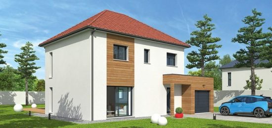 Plan de maison Surface terrain 111 m2 - 5 pièces - 4  chambres -  avec garage 