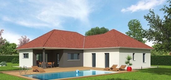 Plan de maison Surface terrain 117 m2 - 5 pièces - 4  chambres -  avec garage 