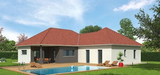 Plan de maison Surface terrain 108 m2 - 4 pièces - 3  chambres -  avec garage 