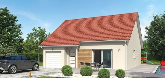 Plan de maison Surface terrain 92 m2 - 5 pièces - 4  chambres -  avec garage 