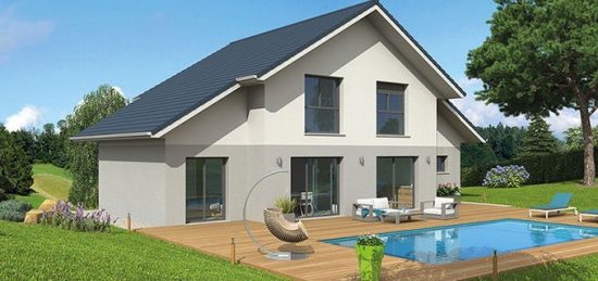 Plan de maison Surface terrain 127 m2 - 5 pièces - 4  chambres -  avec garage 