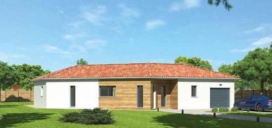 Plan de maison Surface terrain 103 m2 - 4 pièces - 3  chambres -  avec garage 